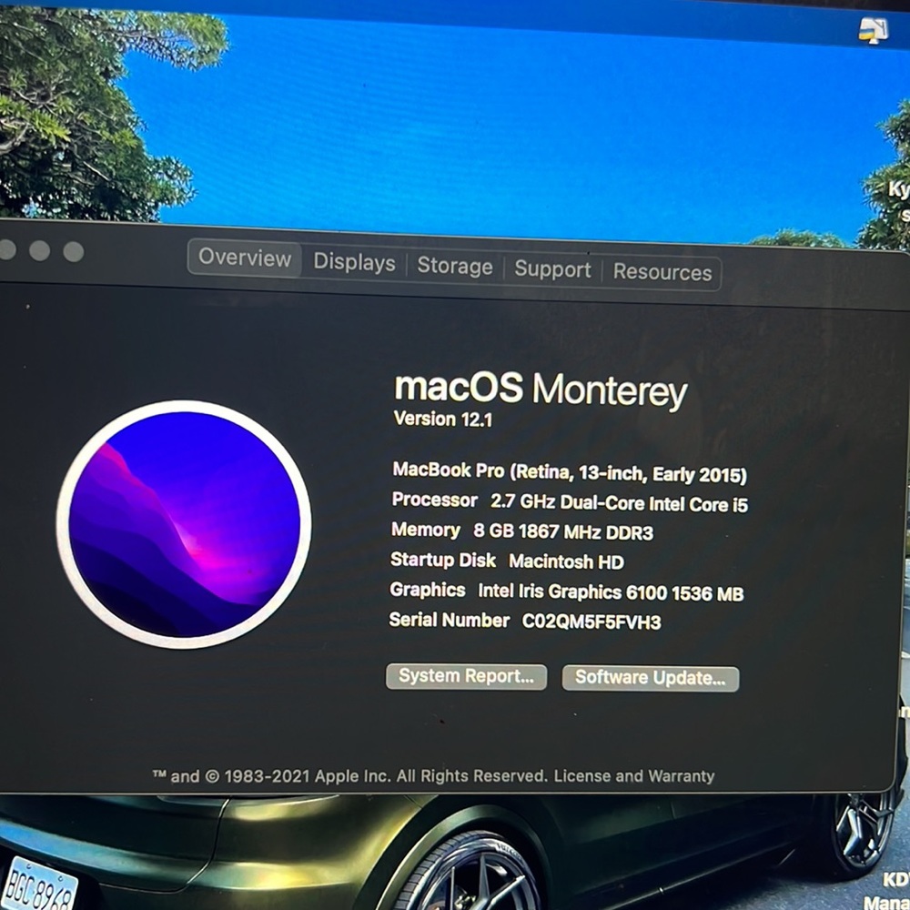 2015 APPLE MACBOOK PRO RETINA 13.3 - Picture 5 of 5